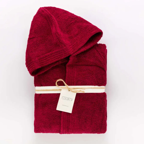 Accappatoio In Spugna Glamour Bordeaux