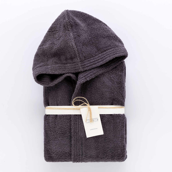 Accappatoio In Spugna Glamour Grigio Scuro