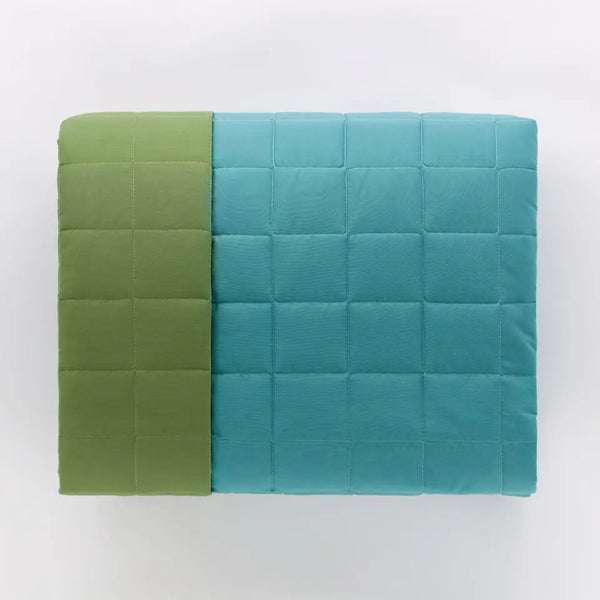 Trapuntino Double In Cotone Paint Matrimoniale Verde/Turchese