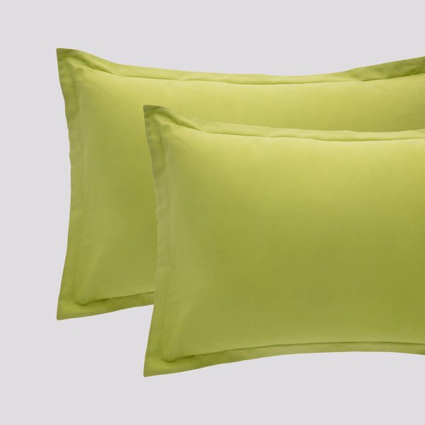 Coppie Federe in Cotone Paint Verde