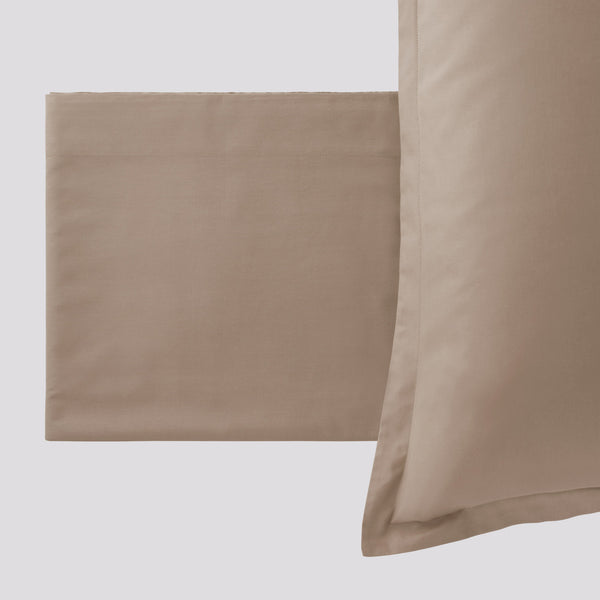 Completo Letto in madapolam Paint Marrone Glacè