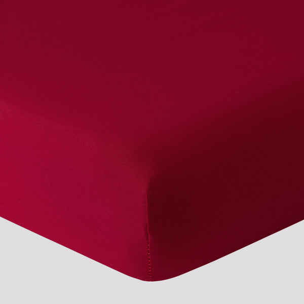 Lenzuola Sotto Con Angoli in Cotone Paint Bordeaux