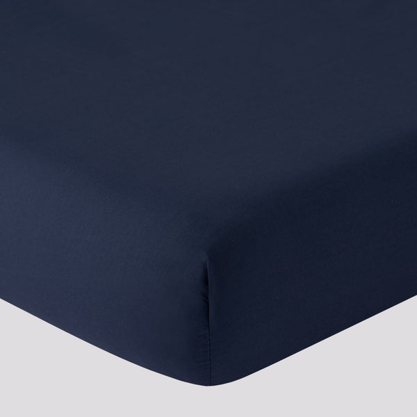 Lenzuola Sotto Con Angoli in Cotone Paint Blue Navy
