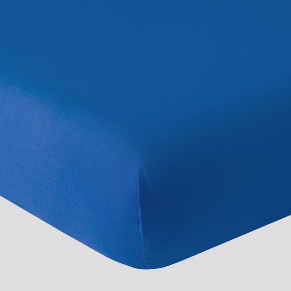 Lenzuola Sotto Con Angoli in Cotone Paint Blue Denim