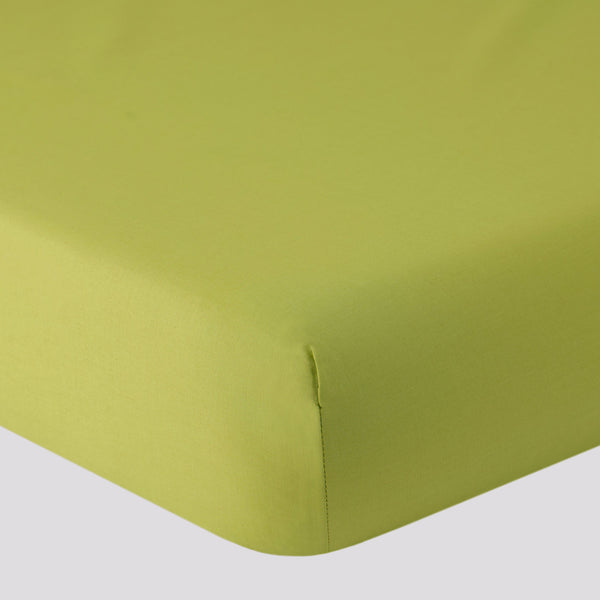 Lenzuola Sotto Con Angoli in Cotone Paint Verde