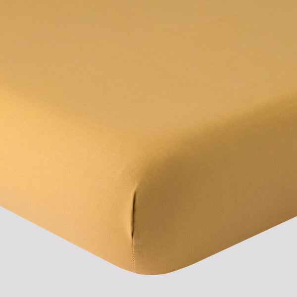 Lenzuola Sotto Con Angoli in Cotone Paint Giallo Senape