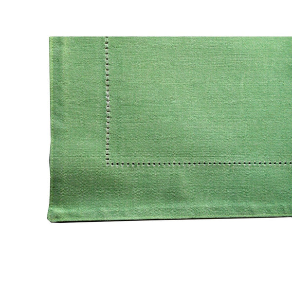 NEW CHAMBRAY TOVAGLIA DI COTONE TINTA UNITA CON ORLO A GIORNO VERDE